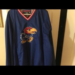 Worn 1 time, like new Kansas Jayhawks windbreaker